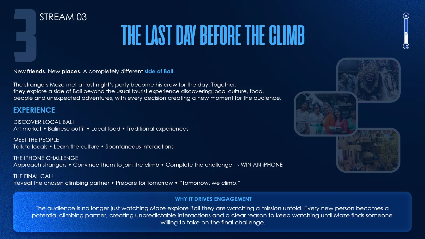 Stream 03: the last day before the climb