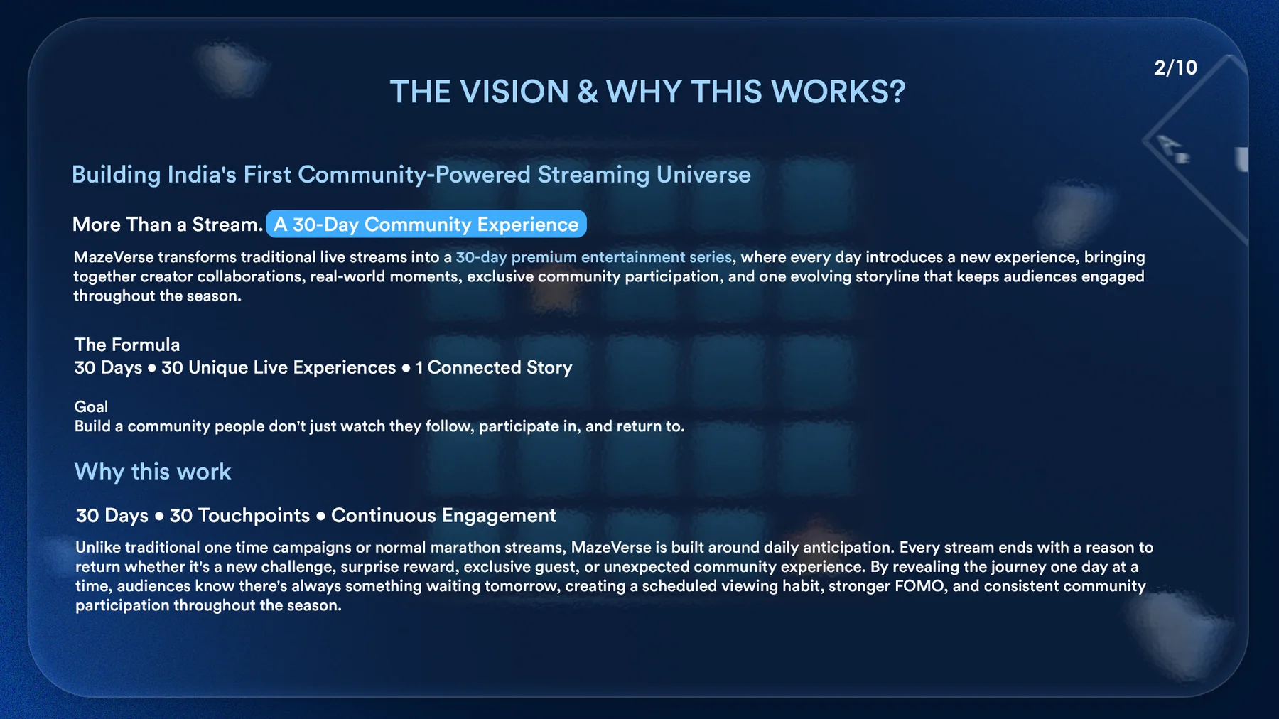 The vision, and why it works