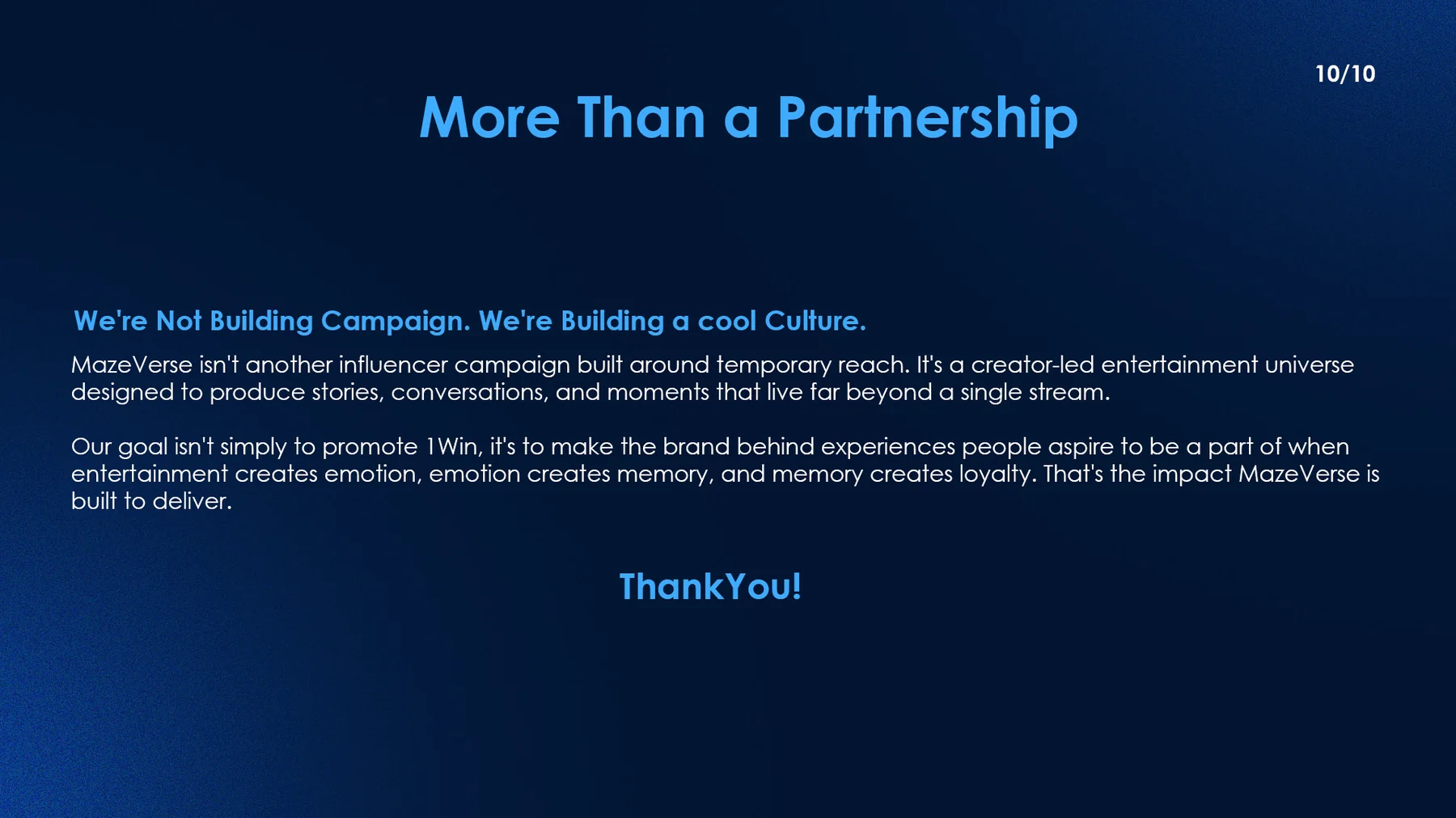 More than a partnership